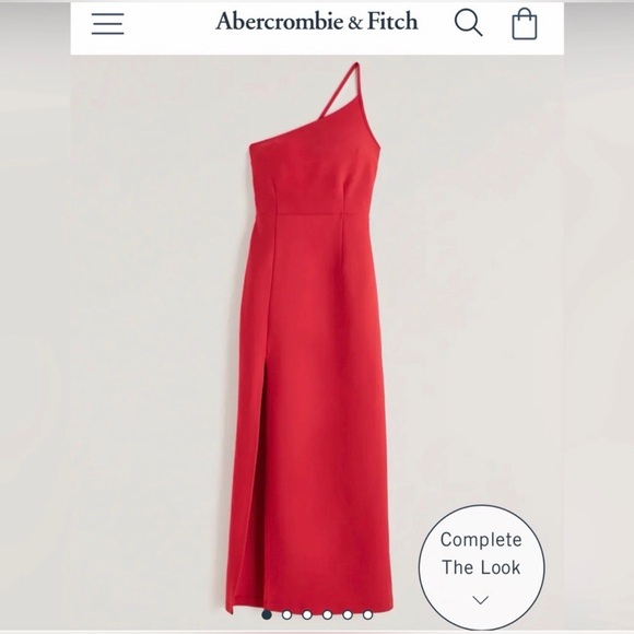 ABERCROMBIE & FITCH Red Maxi Dress Women’s size Small - Picture 3 of 16